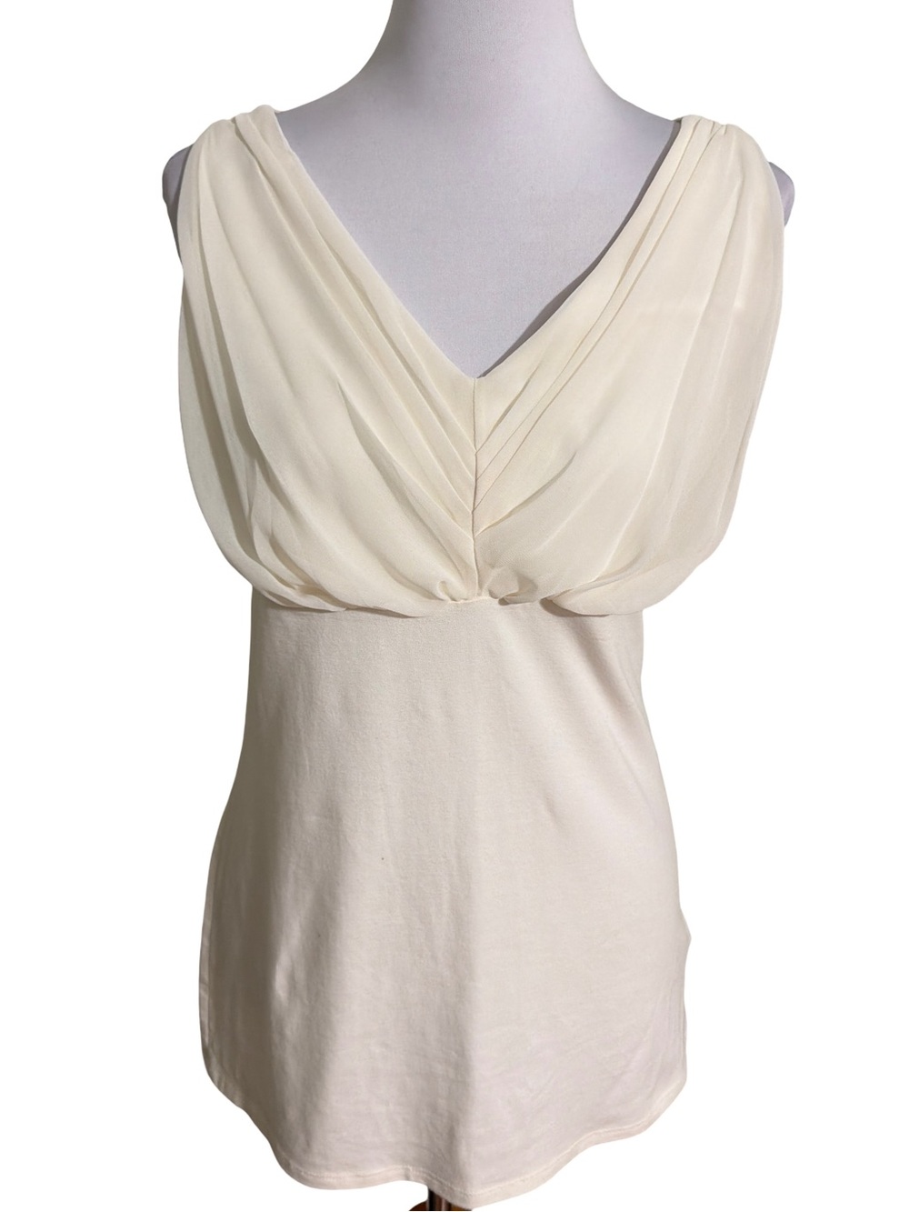 Express Cream V-Neck Blouse